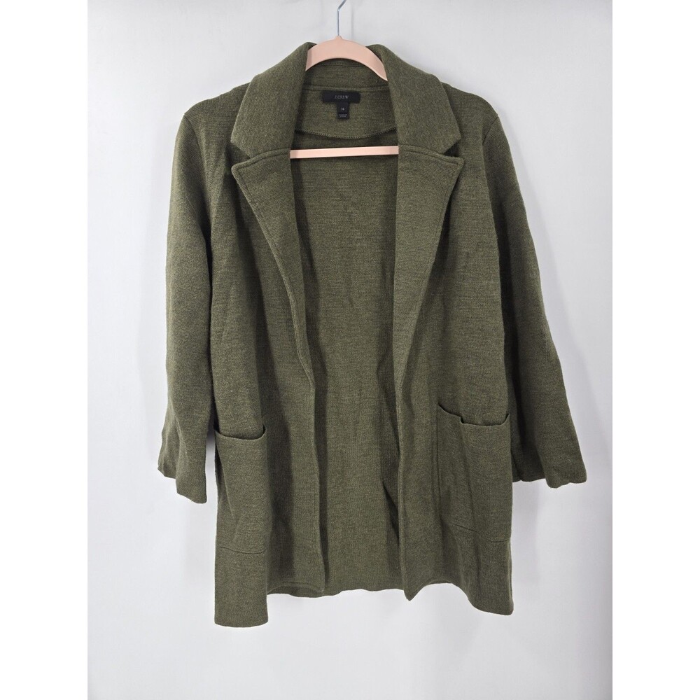 J Crew Sophie Open Front sweater blazer Item J0244 $148.00 Green XS Lagenlook